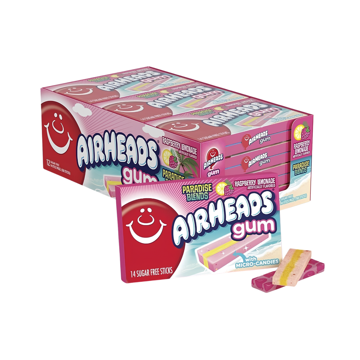Airheads Raspberry Lemonade Gum 34g