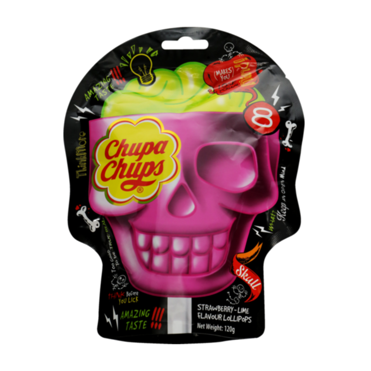 Chupa Chups 3D Skull Lollipops 120g