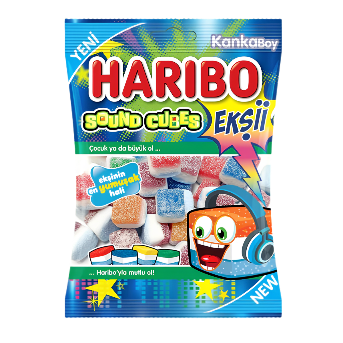 Haribo Halal Sour Sound Cubes 70g
