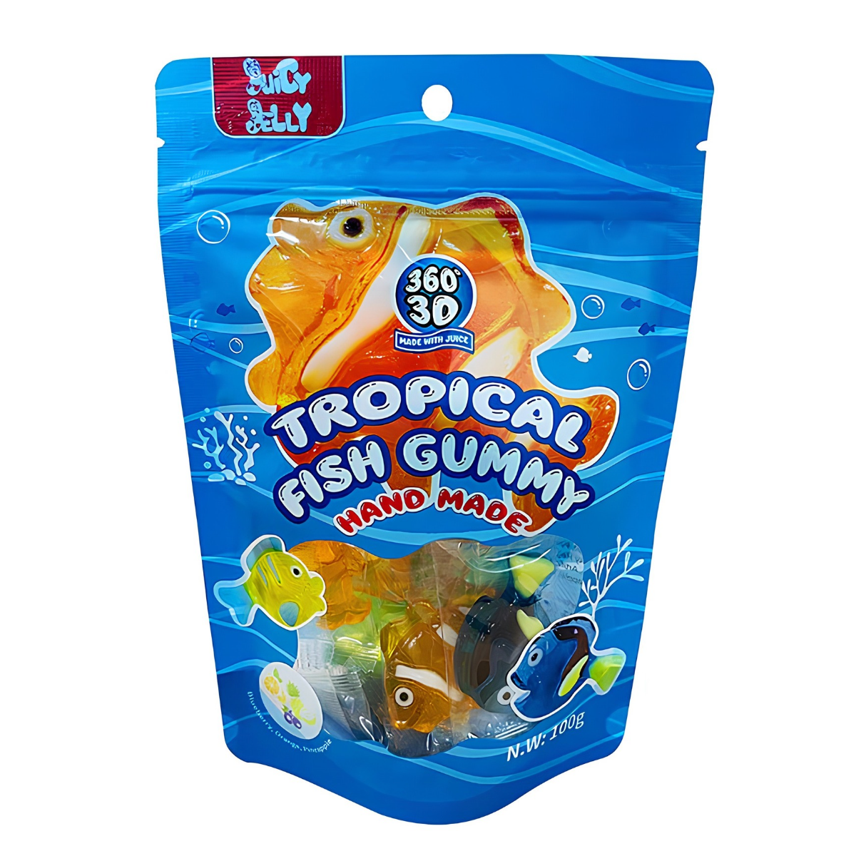 Juicy Jelly 3D Tropical Fish Gummy 100g