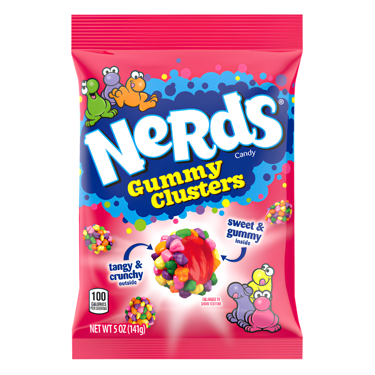 Nerds Gummy Cluster Rainbow Peg Bag 141g