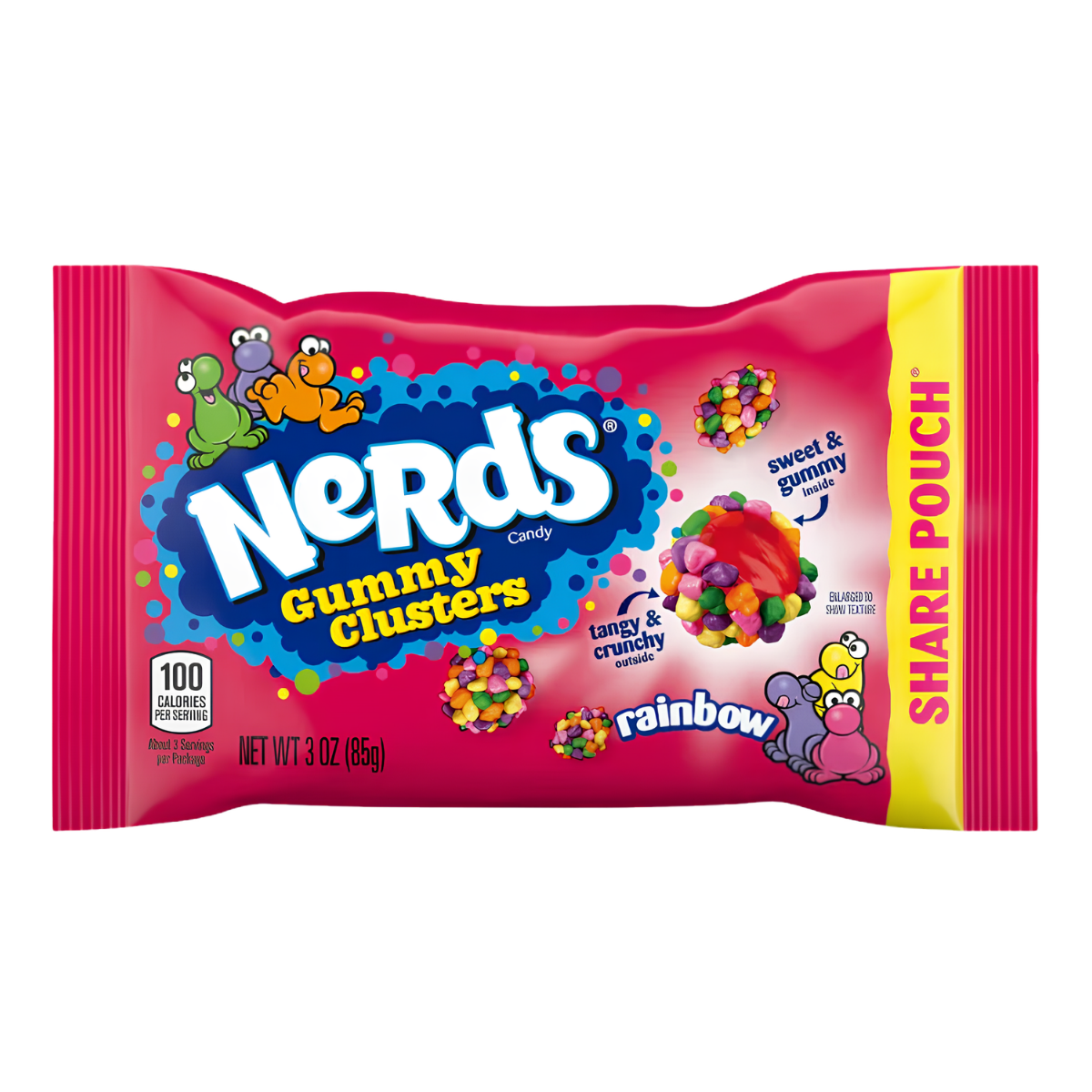 Nerds Gummy Cluster Rainbow Share Pack 85g