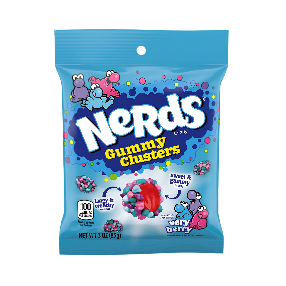 Nerds Gummy Cluster Very Berry Peg Bag 85g