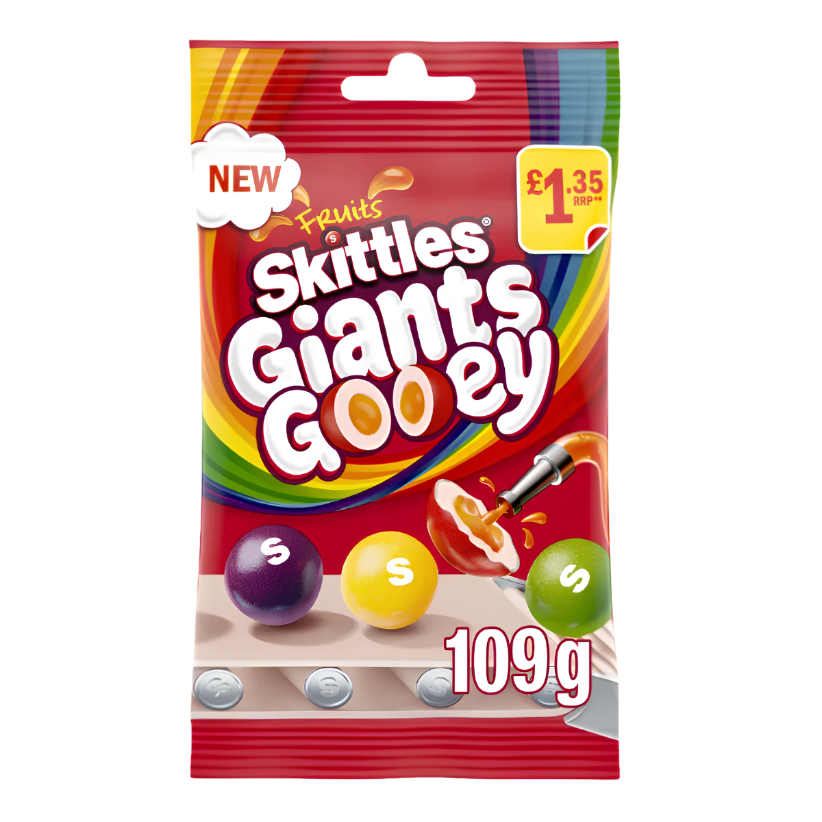 Skittles (UK) Giants Gooey Fruits 109g