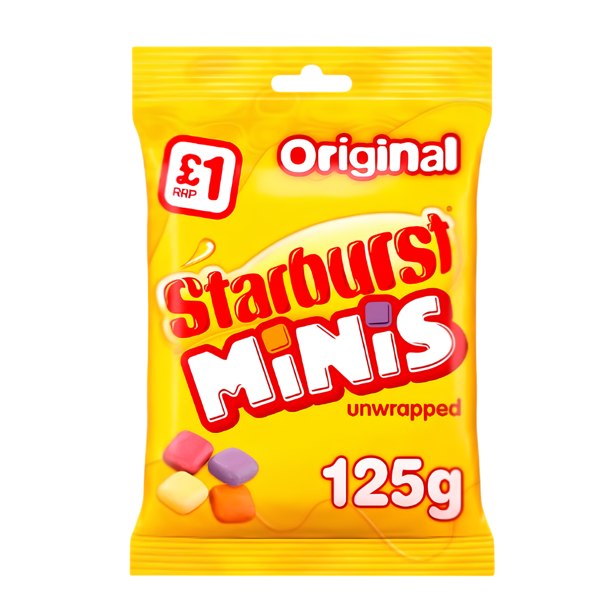 Starburst Minis Vegan Chewy Sweets Fruit Flavoured Treat Bag 125g