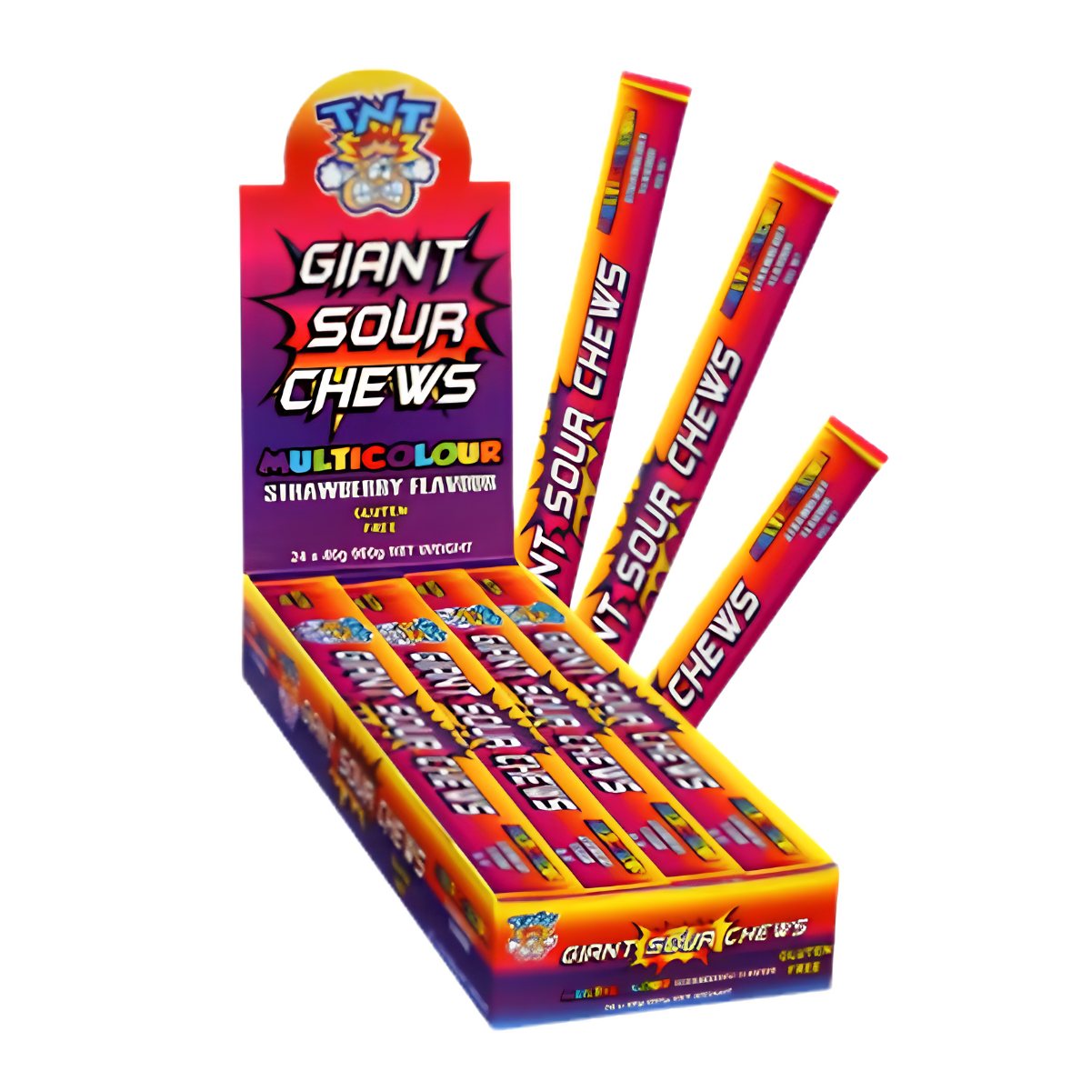 TNT Giant Sour Chews Multicolour Flavour 40g