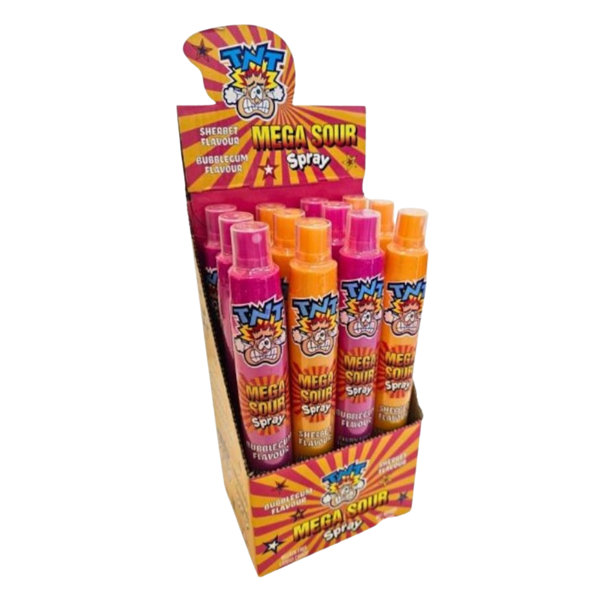 TNT Mega Sour Spray Sherbet & Bubblegum 110ml