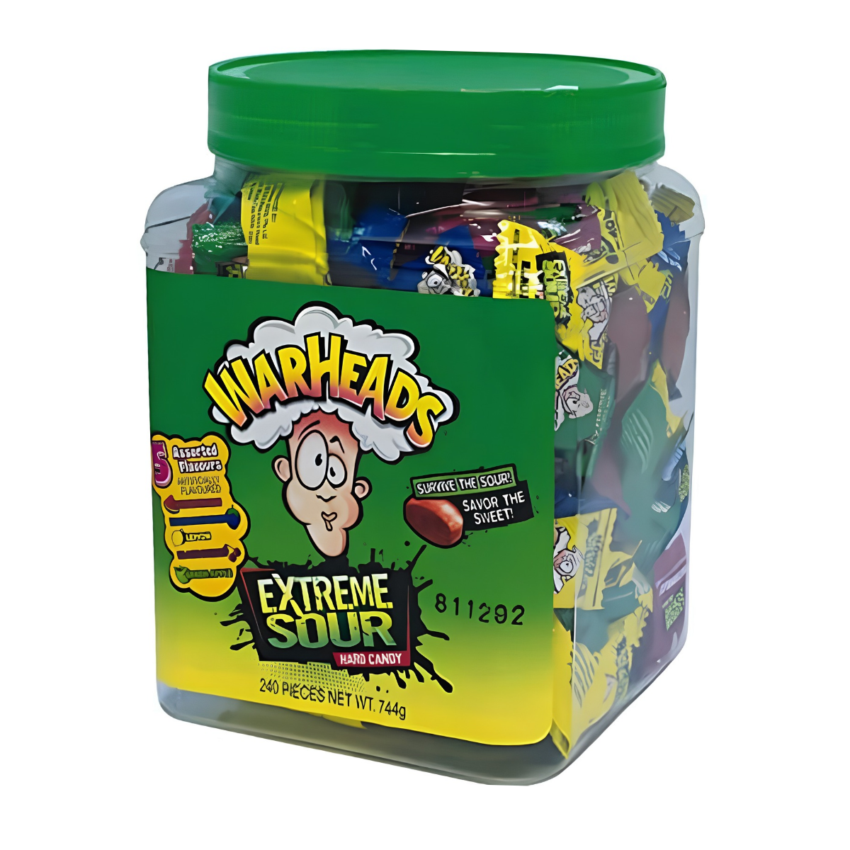 Warheads Extreme Sour Hard Candy Tub 744g