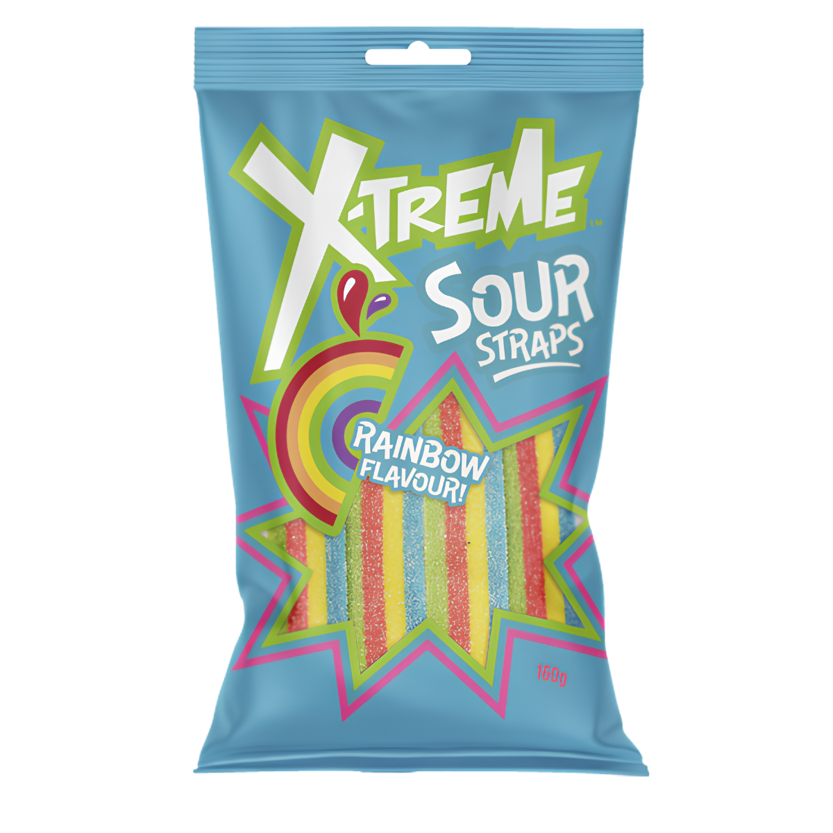 Xtreme Sour Straps Rainbow 160g