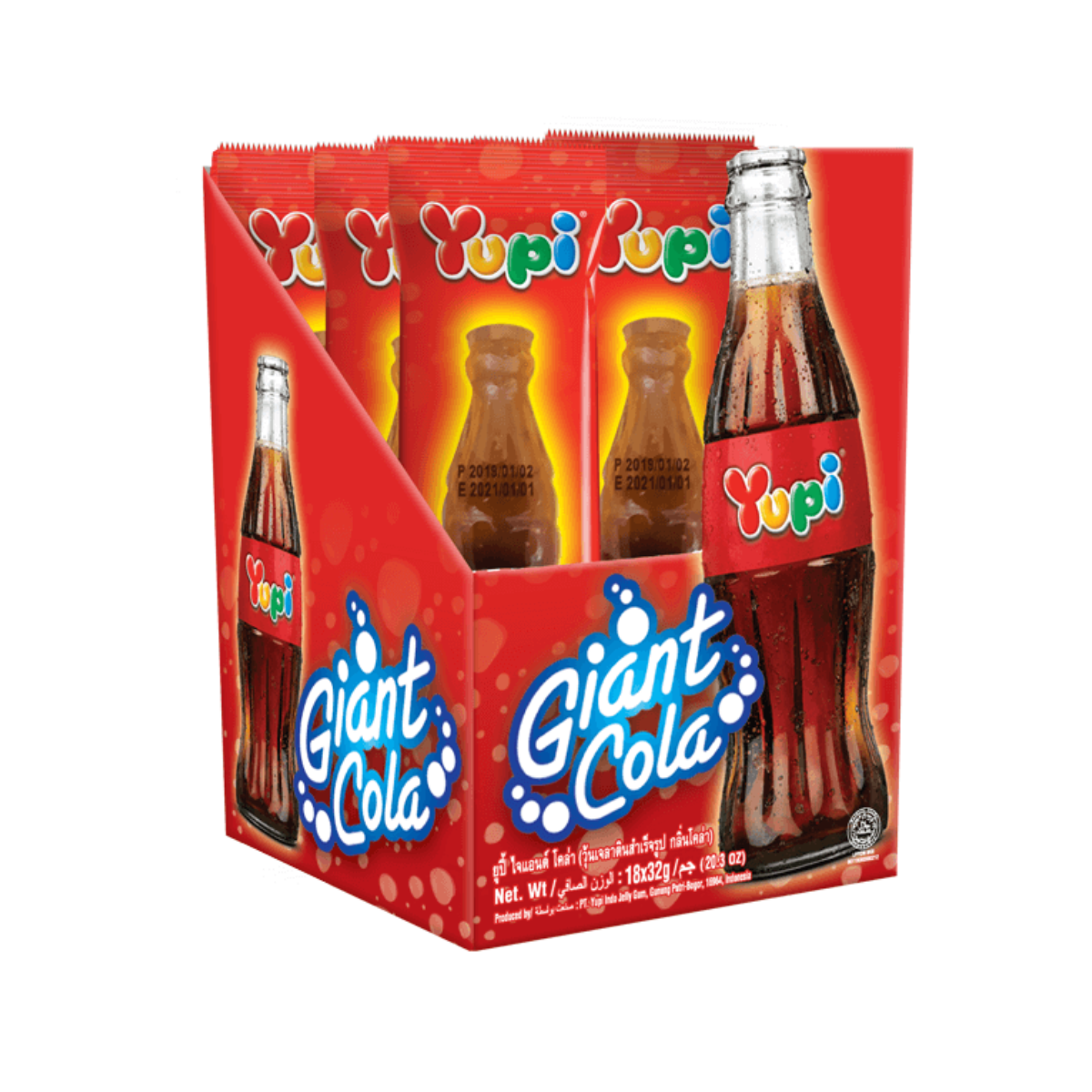 Yupi Candy Gummy Giant Cola 32g