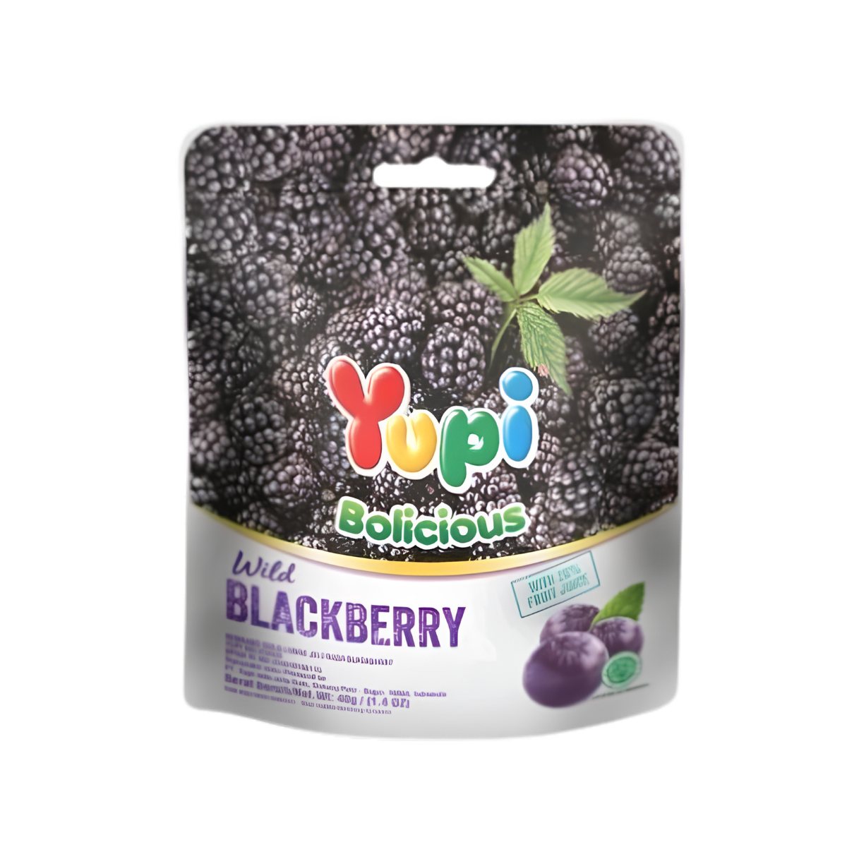 Yupi Candy Gummy Bolicious BlackBerry Pouch 40g