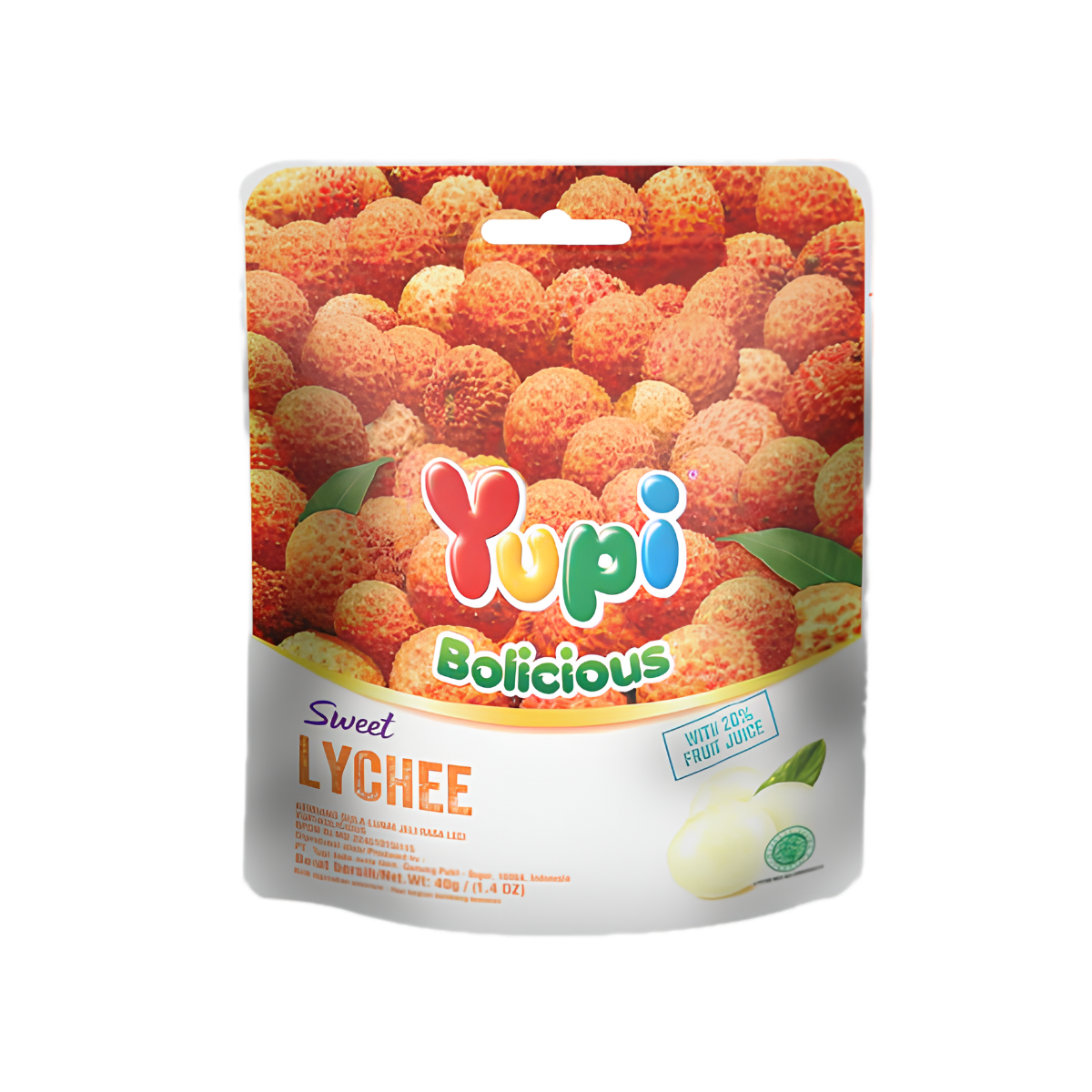 Yupi Candy Gummy Bolicious Lychee Pouch 40g